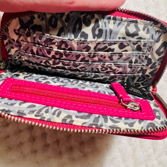 COACH Red/Fuchsia Poppy Patent Leather Wristlet - Picture 6 of 6